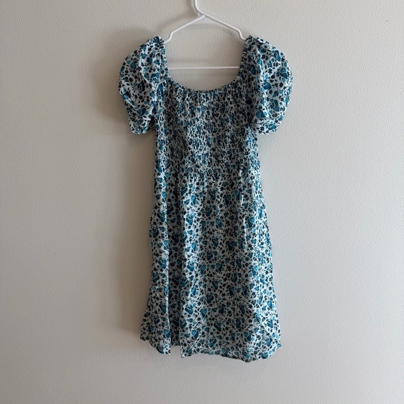 Kenny Flowers Sonoma Blue and White Floral Off-Shoulder Mini Dress - Picture 4 of 9